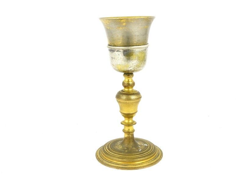 Calice Liturgico in Bronzo Dorato