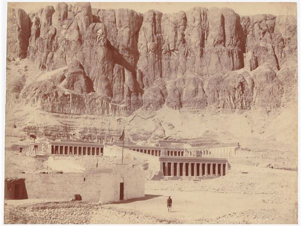 Pappa Peridis : The tombs of Deir Bahri  (1890 circa)  - Asta Fotografie tra Ottocento e Novecento - Maison Bibelot - Casa d'Aste Firenze - Milano