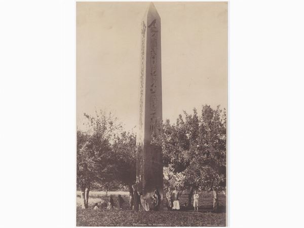 Khardiache Fr&#232;res : Obelisque de Heliopolis  (1900 circa)  - Asta Fotografie tra Ottocento e Novecento - Maison Bibelot - Casa d'Aste Firenze - Milano