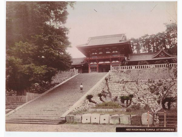 Hachiman Temple at Kamakura  (1900 circa)  - Asta Fotografie tra Ottocento e Novecento - Maison Bibelot - Casa d'Aste Firenze - Milano
