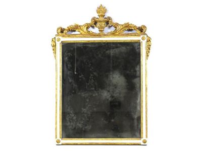 Specchiera in Legno Laccato e Dorato