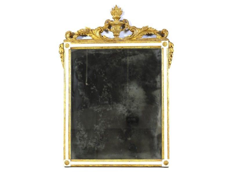 Specchiera in Legno Laccato e Dorato