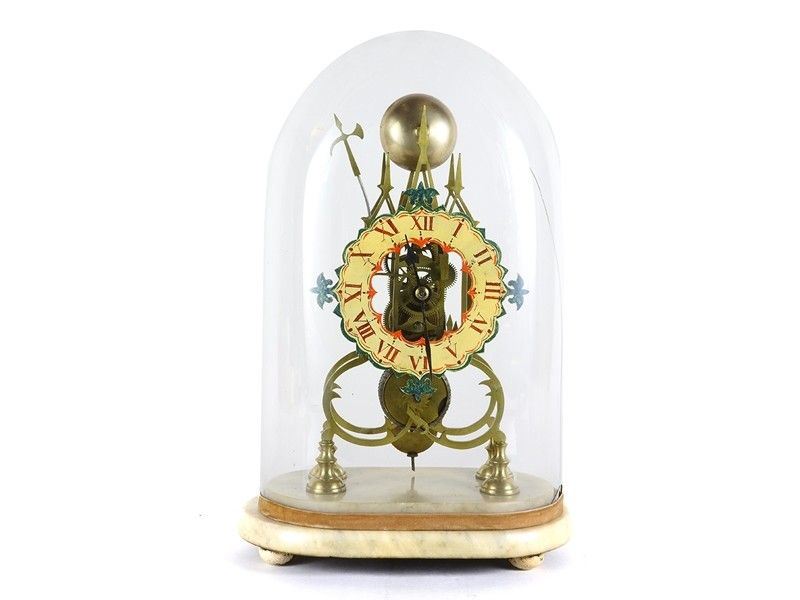 Orologio da Camino in Bronzo Dorato