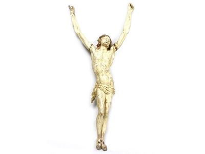 Cristo in Legno Intagliato e Laccato
