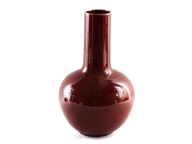 Vaso in Porcellana Smaltata Sangue di Bue