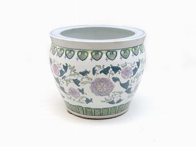 Cachepot in Terracotta Smaltata