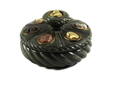 Calamaio Rotondo in Porfido Verde