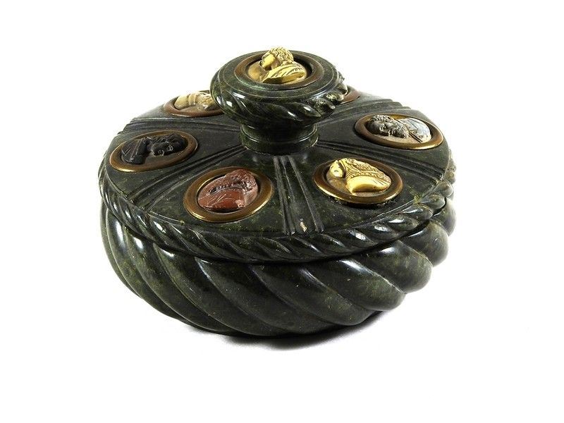 Calamaio Rotondo in Porfido Verde