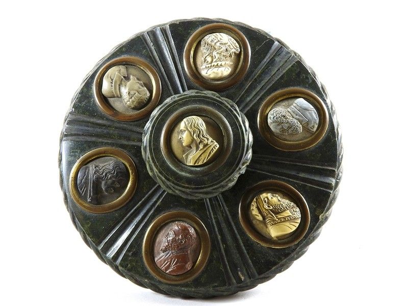 Calamaio Rotondo in Porfido Verde