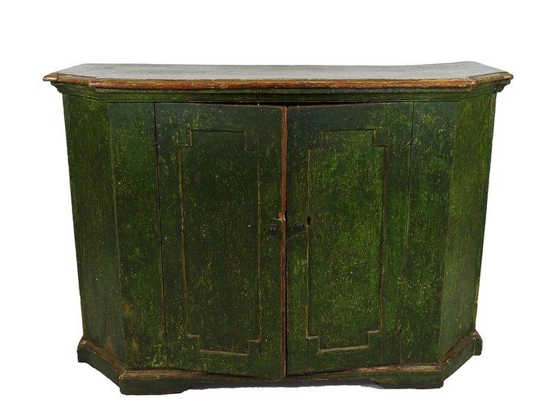 Credenza in Legno Tenero Laccato Verde