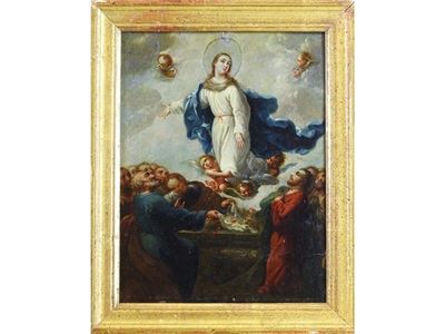 Ascensione della Madonna con Angeli e Santi