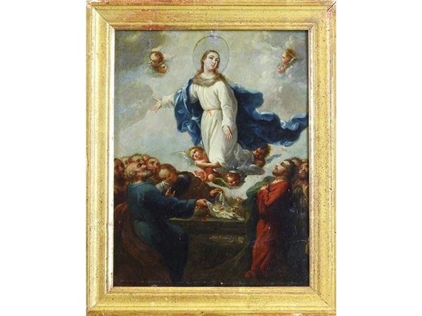 Ascensione della Madonna con Angeli e Santi