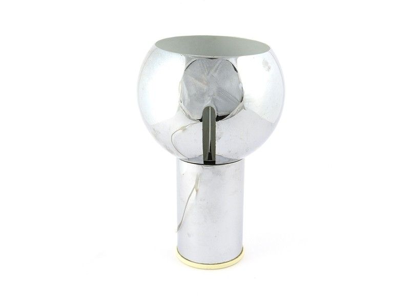 Lampada da Tavolo in Metallo Cromato